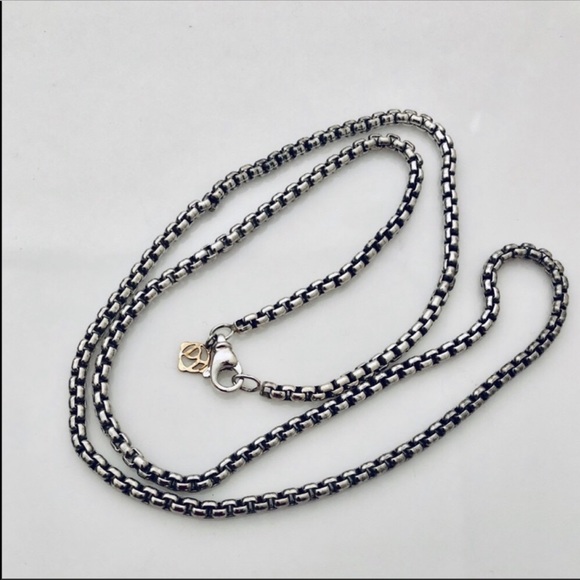 David Yurman Other - DAVID YURMAN 22” 14K Sterling Silver 2.7 Box Chain